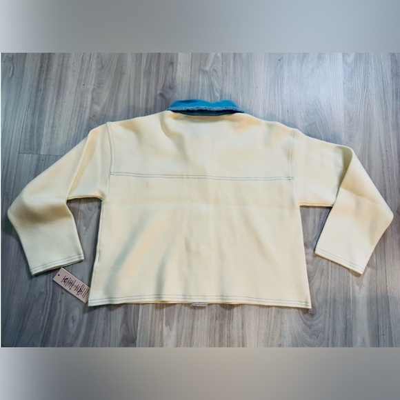 Nanette Lepore Ecru & Light Denim Cropped Jacket | Size M | - Picture 4 of 9